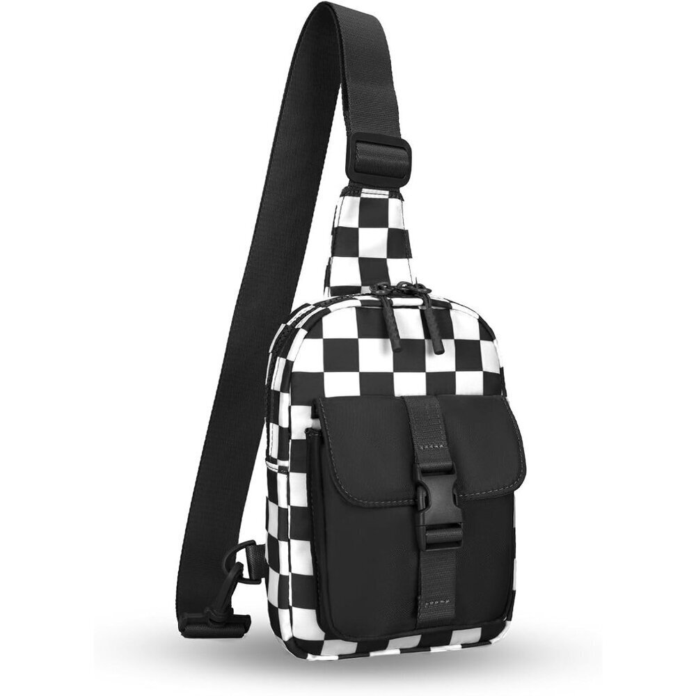 Women Crossbody Bum Bag Multi-Compartment Adjustable Straps Lightweight